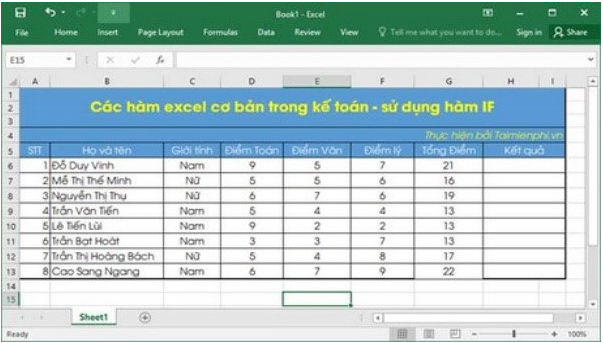 Khóa học kế toán Excel cafe kế toán